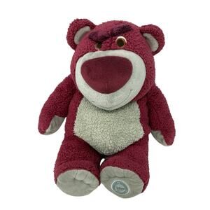 Disney Store Lotso Bear Plush Toy Story 3 Pink Stuffed Animal 15” Weighted Feet